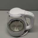 OVENTE Electric Kettle, 1.5L Borosilicate Glass Countertop Water Heater and Boiler for Coffee or Tea, BPA-Free, Auto Shut-Off, Boil-Dry Protection, Removable and Washable Spout Filter, White KG83W (1.6 Quarts)