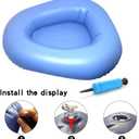 KIKIGOAL Bigger Washable Portable Air Inflation Blue Bed Pan Bedridden Elderly Inflatable Stool Bedsore Toilet