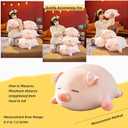 Pig Stuffed Animal Plush Pillow - 15.7'' Kawaii Soft Pig Hugging Pillow, Adorable Cuddle Plush Toy, for Kids, Girlfriend, or Adults, Perfect for Christmas and Birthdays (Squint, 15.7in)