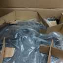 VASAGLE EKHO Collection - 360° Swivel Bar Stool, Height Adjustable Barstool with Storage, Synthetic Leather with Stitching, Mid-Century Modern, Kitchen Bar, Easy Assembly, Ink Black