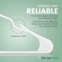 HevraCom White Plastic Hangers 50 Pack - Strong & Durable Non Slip Clothes Hangers for Closet, Space Saving Coat and Pant Hanger with Shoulder Grooves, Clipless Design