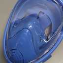 QingSong Kids Snorkel Mask Full Face, Snorkeling Set with Camera Mount, Foldable 180 Degree Panoramic View Snorkeling Gear Anti-Fog Anti-Leak (X-Small, 1Blue)