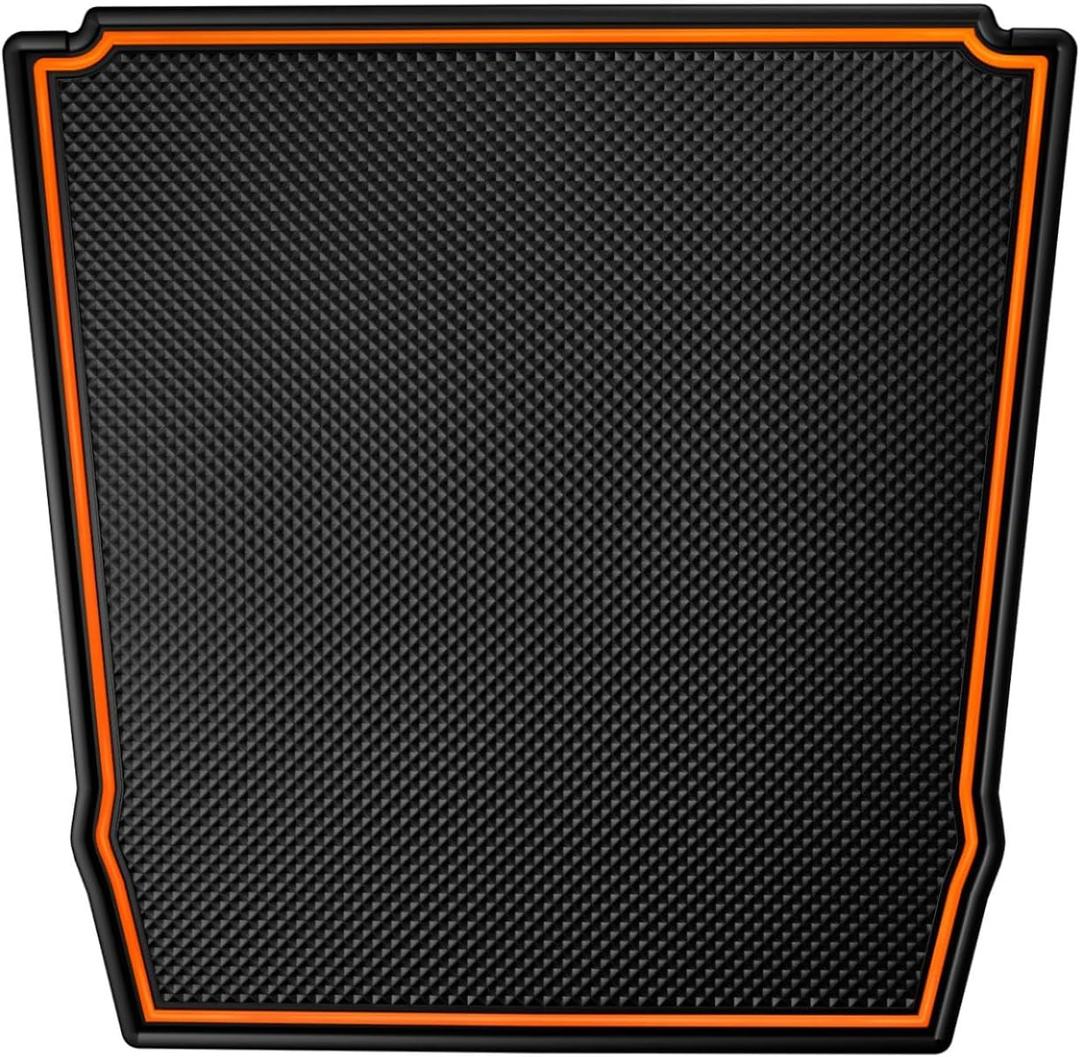 Premium Dashboard Mats Fit for Subaru Crosstrek/Impreza 2018-2023 and Forester 2019-2024 Accessories, Custom Rubber Liner Inserts (Orange Trim)