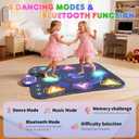 Dance Mat Toys for 3-12 Year Old Girls & Boys, Dance Mats with Light Up 8-Buttons & Wireless Bluetooth, Music Dance Toy with 5 Modes Game, Birthday Xmas Gifts for 3 4 5 6 7 8 9 10+ Year Old Girls Boys