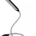 Daffodil USB LED Light - 8 Super Bright LED Reading Lamp - No Batteries Needed - PC & Mac Compatible (ULT05 Black)