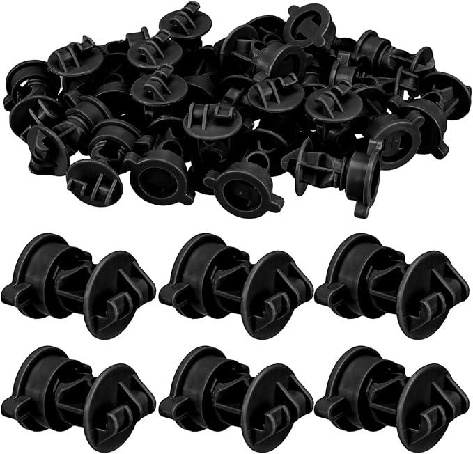 Frienda  Electric Fence Insulators Bulk Round Post Clips Electric Wire Insulators Wood Post Wire Holding for Garden Ranch Agriculture Farm Fence