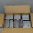 50 Pcs Small Metal Box with Lid 3.7x2.4x0.8 Inch Metal Rectangular Empty Hinged Tins Silver Mini Portable Box Containers Small Empty Storage Tins for Storage Drawing Pin Candies Jewelry Crafts