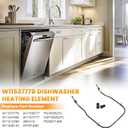 W11537778 Dishwasher Heating Element with W11538351 Terminal Nuts Replace W11537778 W11412298 W11536143 W11536777 W11537777 AP7014587 Compatible with Kenmore Jenn-Air KitchenAid Maytag Whirlpool