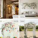 74.8inch Long Malleable Black Halloween Tree Weeping Branches Twigs Greenery Garland Hanging Moss Faux Ghost Grape Vine for Haunted Forest Outdoor Mantel Fireplace Porch Arch Stairway Yules Decor (1)