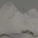 Bride to Be Embroidered Hair Bow Veil with Pearls for Bachelorette Party, White Hair Clip Bow Veil Engagement Accessory Bride Gift for Women