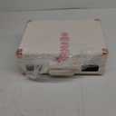 Vinyl Record Player with Built-in Speakers 3-Speed Vintage Record Player Bluetooth Portable Suitcase Turntable Belt-Driven LP Player Support RCA Output and Headphone Output (White Rose Gold)