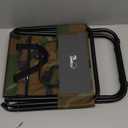LEADALLWAY Fishing Chair with Cooler Bag Compact Fishing Stool Foldable Camping Chair (Camouflage)