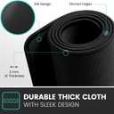 Perixx DX-1000XL Waterproof Gaming Mouse Pad with Stitched Edge - Non-Slip Rubber Base Design for Laptop or Desktop Computer - XL Size 15.75 x 12.6 x 0.12 Inches, black