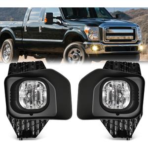 Fog Lights Compatible for Ford 2011-2016 F250/F350/F450/F550 Super Duty, Bumper Driving LED Fog Lamp Assembly Replacement FogLight Kit, DOT Certified（1 Pair）