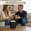 Dad Gifts from Daughter for Fathers Day - Long Lasting Vanilla Sandalwood Scented Candle 10 oz - Birthday Gift for Dad from Daughter, Fathers Day Gift Ideas for Stepdad Papa Husband Men