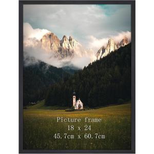 Giftgarden 18x24 Poster Picture Frame Black, Textured Aluminum 18 x 24 Frame for Wall Display, Single