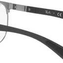 Ray-Ban Women's Rx8422 Square Prescription Eyewear Frames (Blue on Gunmetal/Demo Lens)