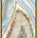 Clarity Art Framed Mineral, Agate & Geode 1 Piece Canvas Wall Art, 17.5" x 21.5", Gold Frame (21.5L" x 17.5W")