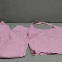 Womens Workout Sets Two Piece Cross Back Tank Top Matching High Waist Leggings Sets Gym Outfits Work Out Clothes (Large, Pink)