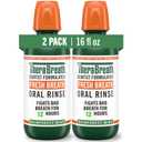 TheraBreath Fresh Breath Mouthwash, Rainforest Mint, Alcohol-Free, 16 Fl Oz (2-Pack)