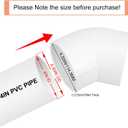 4" 45 Degree PVC Elbow Pipe Fitting Connector (Socket x Socket) Furniture Build Grade SCH40 4 Inch 45 Degree Elbow PVC Corner Adapter for Home Sewer Plumbing Water Line
