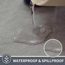 Rectangle Table Cloth,100% Waterproof Tablecloth Oil Proof Spill Proof Vinyl Table Cloth, Wipe Clean Plastic Table Cover for Dining, Camping, Indoor and Outdoor 54" x 120",Grey