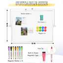 AMUSIGHT Double-Sided Magnetic White Board with Stand, 18" x 14"
