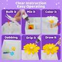 ROOCHKD Paper Flower Science Kit, Paper Flower Crafts for Kids, Color Changing Flowers Bouquets DIY Arts & Crafts Set, Class Rewards Birthday Party Favors Gifts for Ages 6 7 8 9 10 Girls & Boys