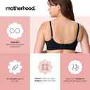 Motherhood Maternity Women's Comfort Nursing Bra with Removable Pads, Wirefree and Seamfree (Black, XL)