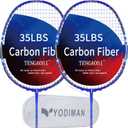 2Pack Graphite High-Grade Badminton Racquets Lightweight
