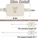 2 x Belt Bag Crossbody Bags for Girls Women - Gifts for 8 9 10 11 12 13 Year Old Girl - Teen Birthday Gifts - Small Waist Packs Trendy Kids Fanny Pack - Initial White Y,Cream Bag