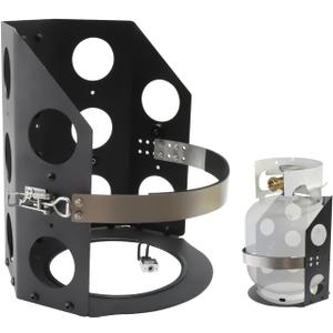 Heavy-Duty 20 lb BBQ Propane Tank Holder,for RV, Truck, Boat & Trailer Marine Grade Stainless Steel Mounting Bracket with Locking Straps, Fits 17/20/22lb Gas Tanks Replace for BKT-2290