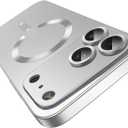 Misscase Magnetic for iPhone 17 Pro Case,Comes with Camera Lens Protector, Compatible with Magsafe, Soft TPU Full Protection Slim Smooth Bumper Shockproof Phone Cover Silver