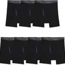 Fruit of the Loom Men's Coolzone Boxer Briefs, Moisture Wicking & Breathable, Assorted Color Multipacks (Large, 7 Pack - Black)