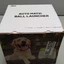 Automatic Dog Ball Launcher, Dog Ball Thrower with 15 Mini Tennis Balls Sizing 2 Inch and Mesh Bag, Interactive Dog Toys Tennis Ball Launcher for Small Dogs with 3 Distance Settings (Green)