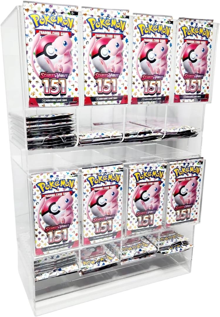 Acrylic 8 Slot Booster Pack Dispenser - Safeguard