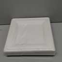 Susty Party 10-Inch Compostable Square Plates (50-Count), Sugarcane Heavy Duty Disposable Biodegradable Plate for Dinner, White