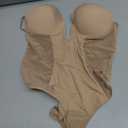 SHAPERIN Women's Backless Body Shaper Bra Faja U Plunge Low Back Thong Shapewear Tummy Control Deep V Bodysuit (X-Large)