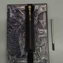 JiaoJiRen DND Dragon Notebook 3D Embossed Leather Journal A5 Vintage Travel Journal with Pen &  Pen Sleeve, D&D Handmade Daily Diary Lined Writing Notebook for Men & Women(Colorful Dragon)