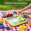 New Rolled Ice Cream Maker, Diy Homemade Rolled Myfroroll Ice Cream Tray, At Home Rolled Ice Cream Kit with 2 Scrapers, Suitable for Families and Parties (White)
