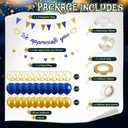 2 x Foilswirl We Appreciate You Banner Decorations Thank You Decor,Blue, Gold