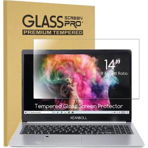 KEANBOLL 14 Inch Laptop Screen Protector,Tempered Glass Protector for 14" HP/Dell/ASUS/Samsung/Lenovo/Acer etc 14" 16:9 (1366768) Aspect Ratio Laptops,Ultra Clear & 9H Hardness & Anti Scratch