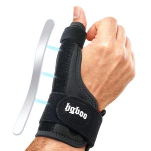 Thumb Spica Splint for Left or Right Hand, Adjustable Thumb Wrist Brace for Arthritis, Trigger Thumb, Tendonitis, Sprain, CMC Pain Relief Lightweight, Breathable & Comfortable Support (Black)