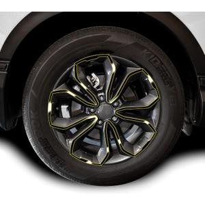 BOGAR TECH DESIGNS for Honda CR-V 2020-2022 Wheel Rim Chrome Delete Precut Vinyl Trim Overlay, Gloss Black Blackout Look