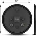 Bernhard Products Decorative Black Wall Clock 12 Inch Silent Non Ticking Battery Operated Vintage Elegant Retro Clocks for Living Room Decor, Kitchen Office Dining Room Bedroom School Classroom