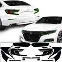 BOGAR TECH DESIGNS - Precut Complete Head Light Tail Light Tint Kit Compatible with Honda Accord 2018-2022, Dark Smoke