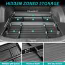 Hidden Trunk Organizer Tray Compatible with 2019-2025 Toyota RAV4 LE XLE XSE Hybrid (Not Prime), Hidden Toolbox Storage Box Fit for RAV4 Trunk Cargo Divider Accessories