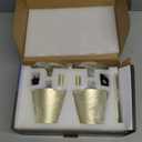 2-Pack Cordless Table Lamps - 5000mAh Rechargeable Battery Operated Desk Lamp, 3-Level Dimmable LED Night Light for Bedroom, Dining, Restaurant - Metal Design (Champagne Gold 2Pack)