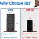Book Ends, Large Sturdy Wooden Bookends for Shelves - Heavy Duty Non-Slip Book Organizers, Decorative Bookend Holders for Home Office, Library, Black Walnut Universal Economy Bookend, 1 Pair