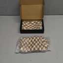 SOIDRAM 2 Pieces Makeup Bag Large Checkered Cosmetic Bag Capacity Canvas Mix Travel Toiletry Bag Organizer Cute Makeup Brushes Aesthetic Accessories Storage Bag for Women, Checkered Mix Brown